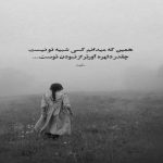 آهنگ به رهی دیدم برگ خزان پژمرده ز بیداد زمان کز شاخه جدا بود